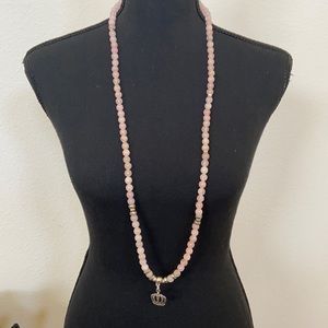 Rose Quartz - Genuine 36” Elastic Beaded Necklace